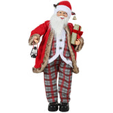 Kozy - 4'6" Animated Santa Claus Figure, with Sound - Red