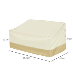 Kozy 600D Oxford Cloth Furniture Cover 3 Seat Rattan Chair Protector Large Garden Patio Outdoor Waterproof L152 x W87 x H58-79cm