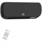 Kozy - 2000W Wall Mounted Ceramic Space Heater, 10-49°C Temperature, Black