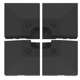 Outsunny 4 Pieces Portable Sand or Water Fillable Parasol Base Cross Stand Weights Square Holder (Pole&Cross Stand NOT INCLUDED) | Aosom UK