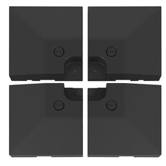 Outsunny 4 Pieces Portable Sand or Water Fillable Parasol Base Cross Stand Weights Square Holder (Pole&Cross Stand NOT INCLUDED) | Aosom UK