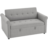 Kozy - Two-Seater Velvet-Feel Sofa Bed - Grey