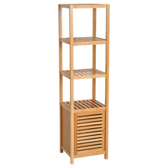 Kozy 140cm Tall Bathroom Cabinet, Freestanding Storage Unit w/ 3 Shelves, Utility Organiser Cupboard for Home Kitchen