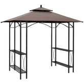 Kozy 2.5 x 1.5m BBQ Tent Canopy Patio Outdoor Awning Gazebo Party Sun Shelter - Coffee