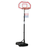 Kozy Basketball Hoop Stand Portable Adjustable Height 2.1-2.6m w/ Wheels, Sturdy Rim Stable Base, Black