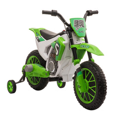 Kozy 12V Kids Electric Motorcycle Ride-On, with Training Wheels, for Ages 3-6 Years - Blue