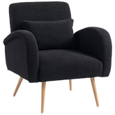 Kozy - Teddy Fleece Accent Chair - Black