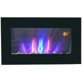 Kozy - 1000W/2000W Electric Wall Fireplace w/ LED Flame Effect Timer Remote Sleek Stylish Safe Home Heating 20-25㎡