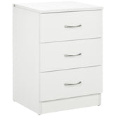 Kozy Three-Drawer Simple Bedside Table - White