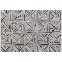 Kozy - Modern Area Rug, Triangle Pattern Non-Slip Washable Rug, Chenille Floor Carpet for Living Room, Bedroom, Dining Room, Home Office, 290 x 200 cm, Brown