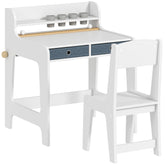 AIYAPLAY Art Table and Chair Set for children, Kids Art Desk and Chair Set with Storage Shelf and Drawers