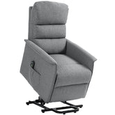 HOMCOM Electric Power Lift Recliner Chair with Spring Pack Seat, Fabric Recliner Armchair for Elderly w/ Footrest, Pockets | Aosom UK