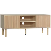 Kozy Sliding Door TV Cabinet Stand - Oak Wood-Effect