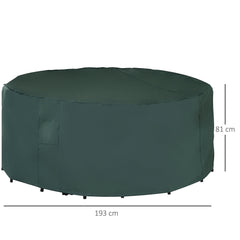 Outsunny Garden Patio Large Furniture Set Round Cover 600D Oxford Waterproof Ф193 x 80H cm