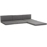 Outsunny Replacement Cushion Pads for Rattan Furniture, 7 Piece Set for Patio Conversation Sets, Lightweight, Grey | Aosom UK