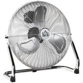 Kozy Metal Floor Fan with 3 Speeds & 120° Adjustable Tilt - Silver Tone