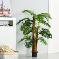 Kozy Artificial Plant Bamboo Artificial Tree Height 120 cm with Pot for Home Indoor Decor