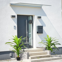 Outsunny Set of 2 Artificial Dracaena Trees, 110cm/3.6FT Tall Decorative Plants with 40 Leaves & Nursery Pot, Fake Tropical Tree for Indoor/Outdoor