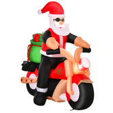 Kozy 5.5ft Christmas Inflatable Santa Claus Riding a Motorcycle Blow Up Decoration Xmas Décor for Garden