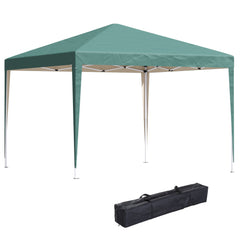 Outsunny Heavy Duty Garden Marquee, 3 x 3 Meter Party Tent with Folding Design, Wedding Canopy Rentals, Green | Aosom UK