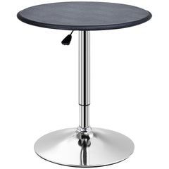 Kozy Round Bar Table, 360 Degree Swivel Counter Pub Table with Adjustable Height, for Kitchen, Cafe, Black