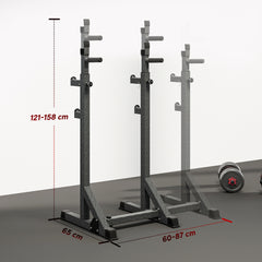 Kozy Heavy Duty Barbell Squat Rack, Adjustable and Multifunctional Weight Power Stand, for Home, Gym - Black