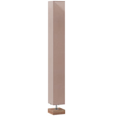 Kozy Floor Lamp, 120cm Standing Lamp with Linen Lampshade, Standard Light with Pine Wood Base for Living Room, Bedroom (Bulbs Not Included)