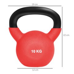 Kozy Soft Kettlebell, 10kg Kettle Bell with Non-Slip Handle for Home Gym Weight Lifting and Strength Training, Red