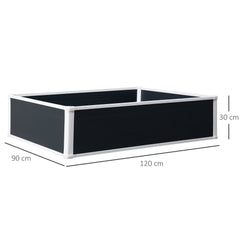 Kozy 302L Raised Garden Bed, Weather-resistant PP Planter Box Containers for Outdoor Patio Plant Flower Vegetable, 120 x 90 x 30 cm