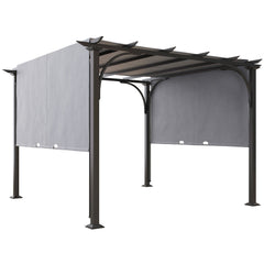 Kozy 3 x 3(m) Outdoor Pergola, Garden Pergola Gazebo with Adjustable Canopy, Grey