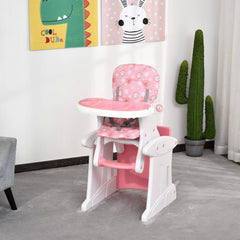 Kozy HDPE 3-in-1 Baby Booster High Chair Pink