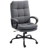 Kozy - Double Padded Linen-Look Office Chair - Charcoal Grey