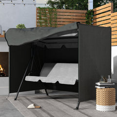 Outsunny Patio Swing Shelter: Waterproof Oxford Canopy for Outdoor Seating, Dark Grey, Ample Coverage | Aosom UK