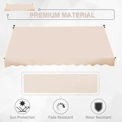 Kozy 3x1.5m Adjustable Outdoor Aluminium Frame Awning Beige