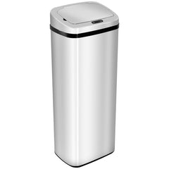 HOMCOM 50L Infrared Touchless Automatic Motion Sensor Dustbin Stainless Steel Trash Can Home Office | Aosom UK