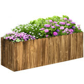 Kozy 172L Raised Garden Bed, Wooden Rectangle Planter Box, Outdoor Herb Vegetable Flower Pot (120L x 40W x 40H cm)
