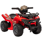 HOMCOM Kids' Battery-Powered Ride-On ATV with Real Working Headlights, 6V, for Ages 18-36 Months, Red | Aosom UK
