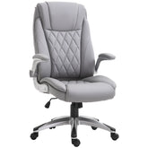 Kozy Faux Leather Executive Swivel Office Chair - Grey