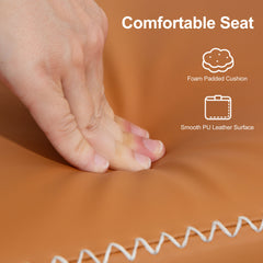 Kozy - PU Leather Shoe Storage Bench - Brown