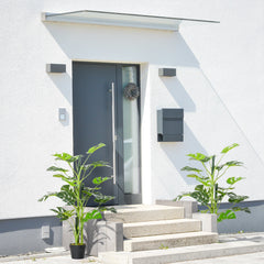 Outsunny 100cm/3.3FT Artificial Monstera Tree, Decorative Cheese Plant 21 Leaves w/ Nursery Pot, Fake Tropical Palm Tree, Set of 2