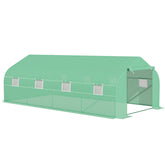 Kozy Polytunnel Greenhouse with Windows and Door, Walk in Greenhouse for Garden, Backyard (6 x 3 M)