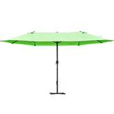Outsunny Waterproof Double-Sided Parasol: 4.6m Weather-Resistant Canopy with Cross Base, Green | Aosom UK