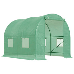 Kozy 245 x 200cm Polytunnel Greenhouse - Green