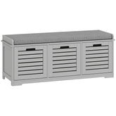 Kozy - 3-Drawer Shoe Storage Bench - Grey