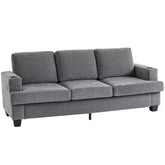 Kozy - 3 Seater Sofa with USB Ports & Cup Holders - Grey