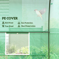 Kozy 245 x 200cm Polytunnel Greenhouse - Green