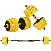 Kozy 25KG Dumbbell & Barbell Adjustable Set Plate Bar Clamp Rod Home Gym Sports Area Exercise Ergonomic