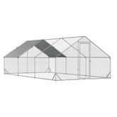 Kozy Large Hen Coop, Galvanised Walk In Chicken Run with Cover, 6 x 3 x 2m, Silver