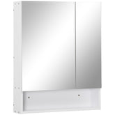 Kozy Bathroom Cabinet with Mirror, Wall Mounted Bathroom Mirror Cabinet with Adjustable Shelf, 2 Doors Storage Cupboard, White