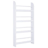 Kozy Bookcase, 4 Tier Wall Mounted Bookshelf, 15cm Depth Storage Shelving Rack for Bedroom Nursery Office Home, Accessories Supplies, White